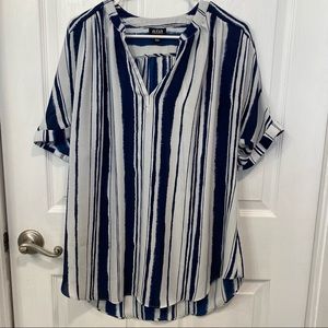 Blue striped top